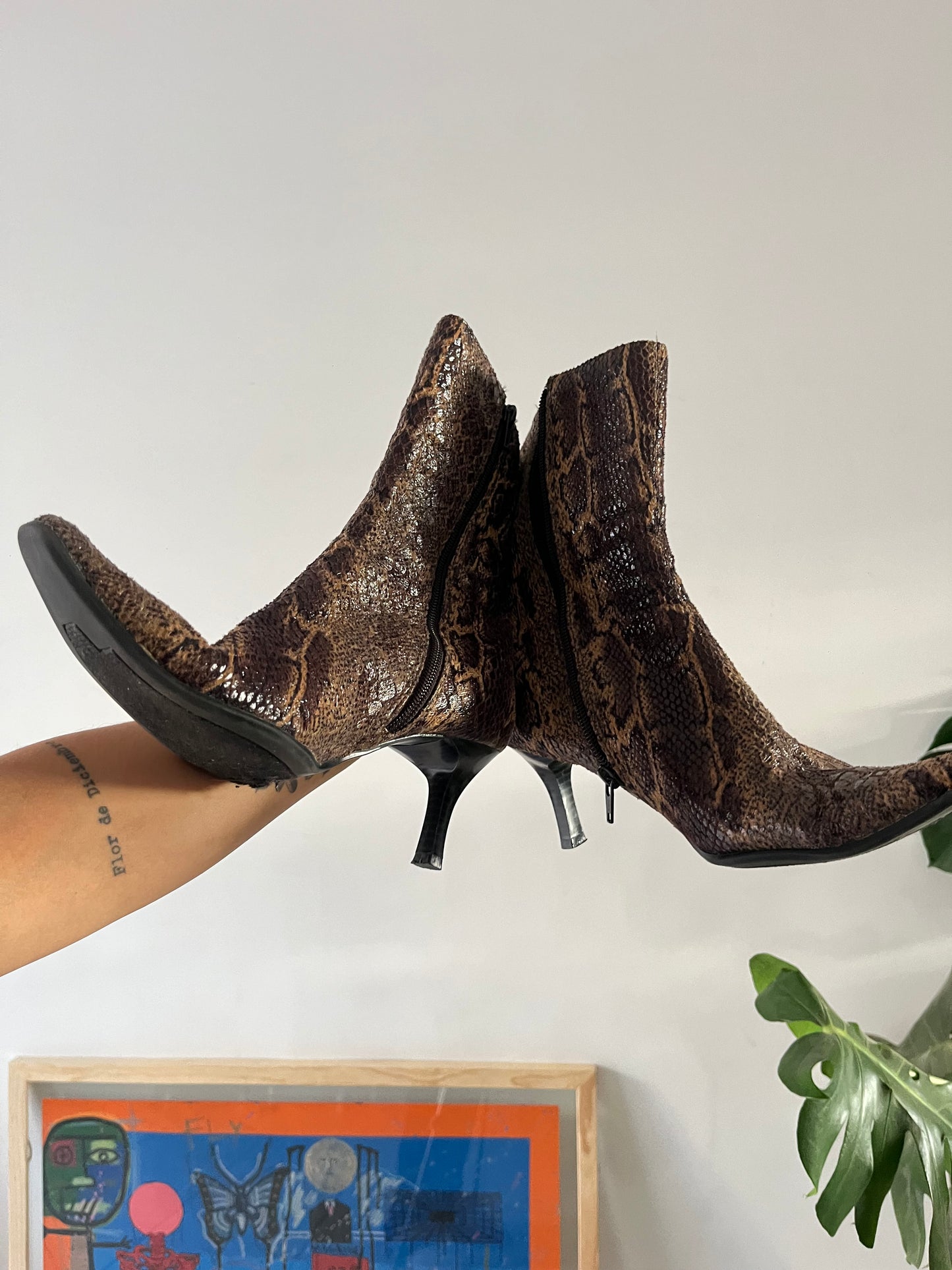 Botas piel animal print