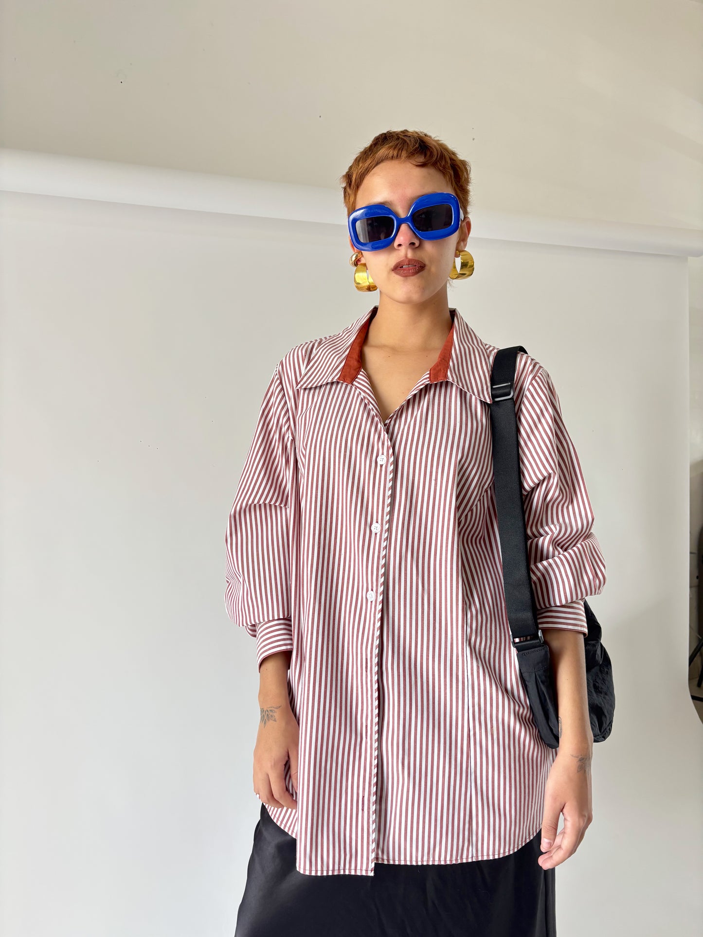 Maxi camisa de rayas