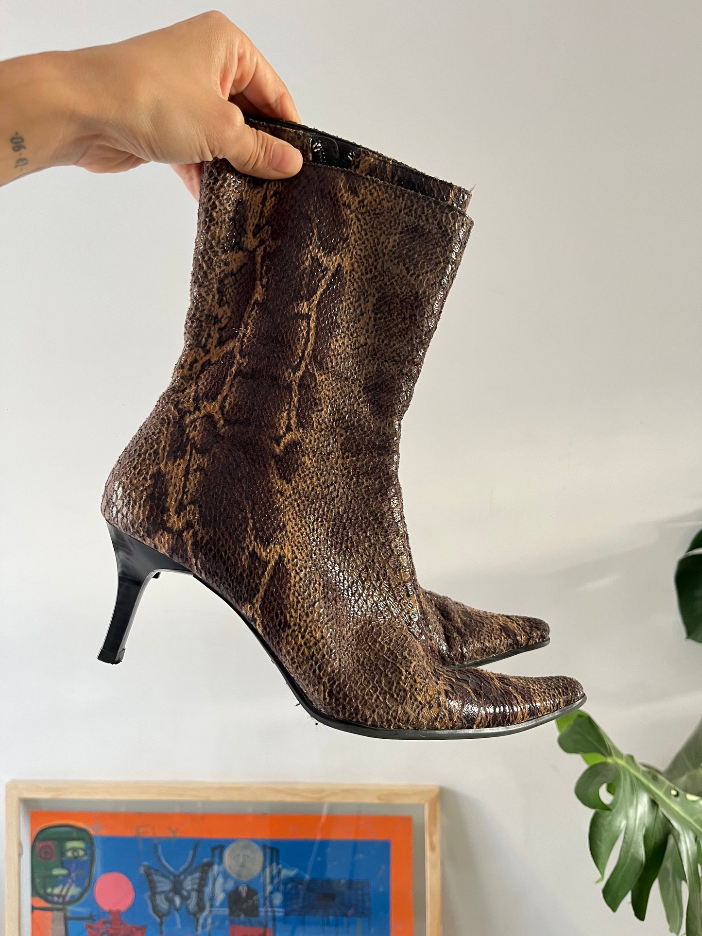 Botas piel animal print