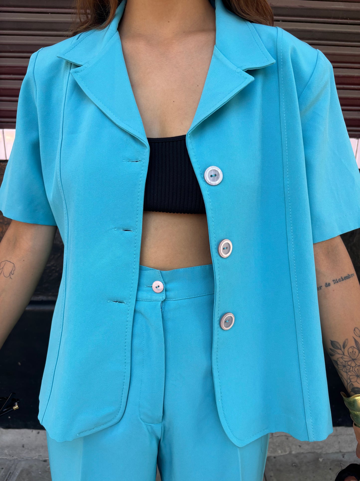 Set vintage blue