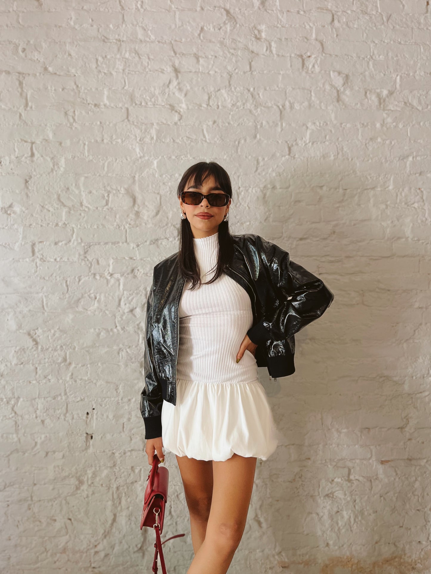 Jacket cropped negra