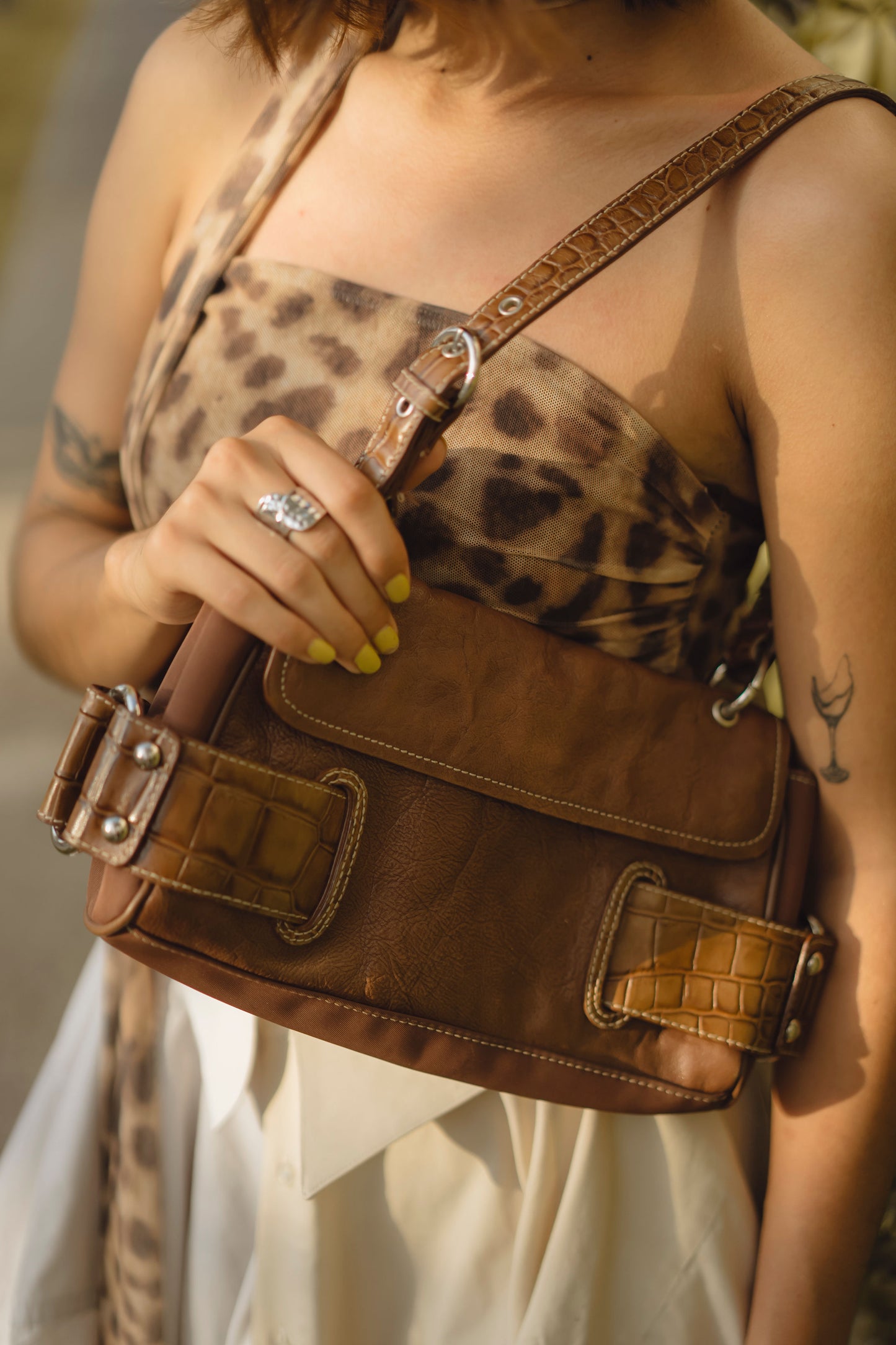 Shoulder bag de piel
