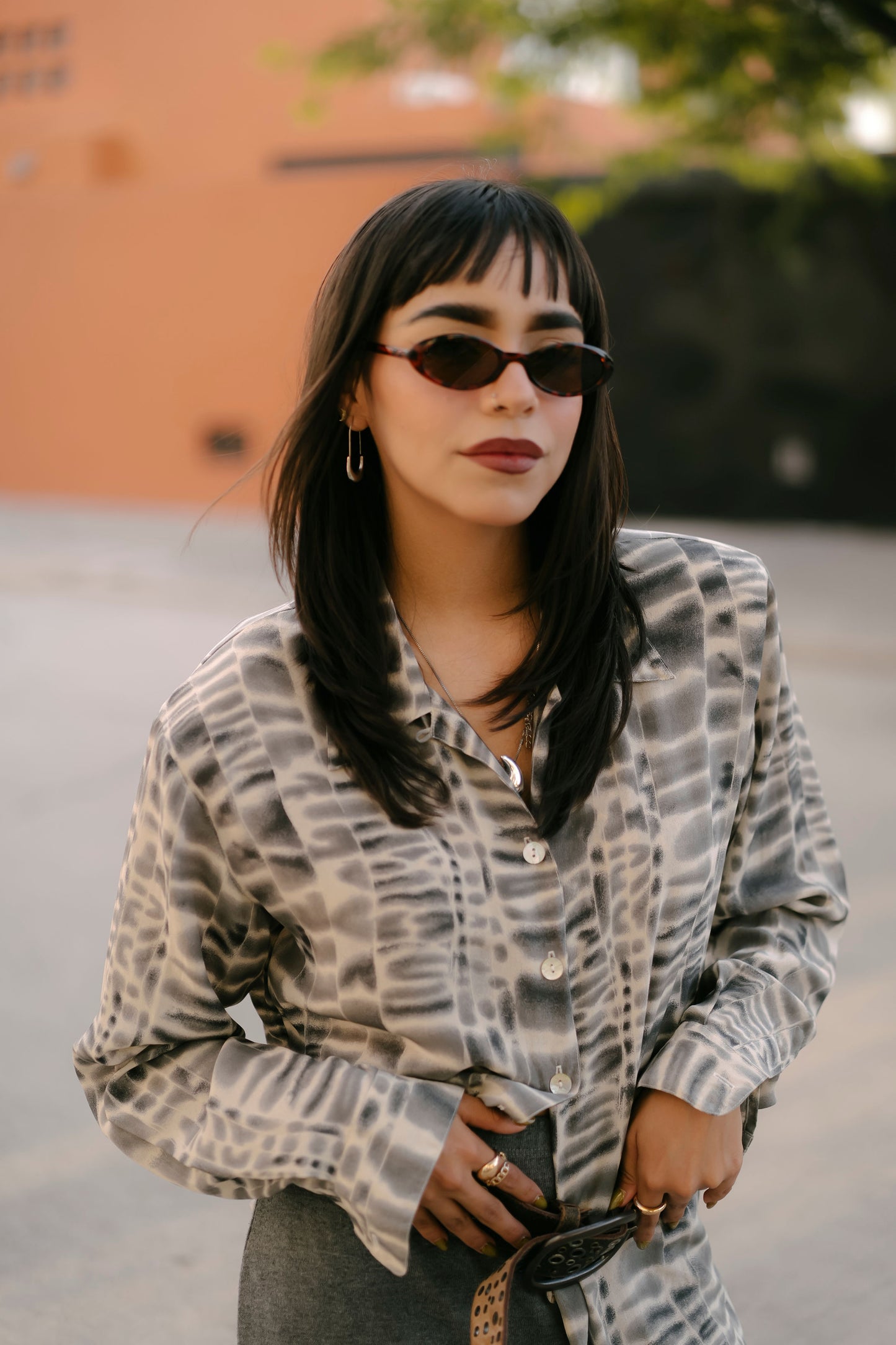 Camisa vintage animal print