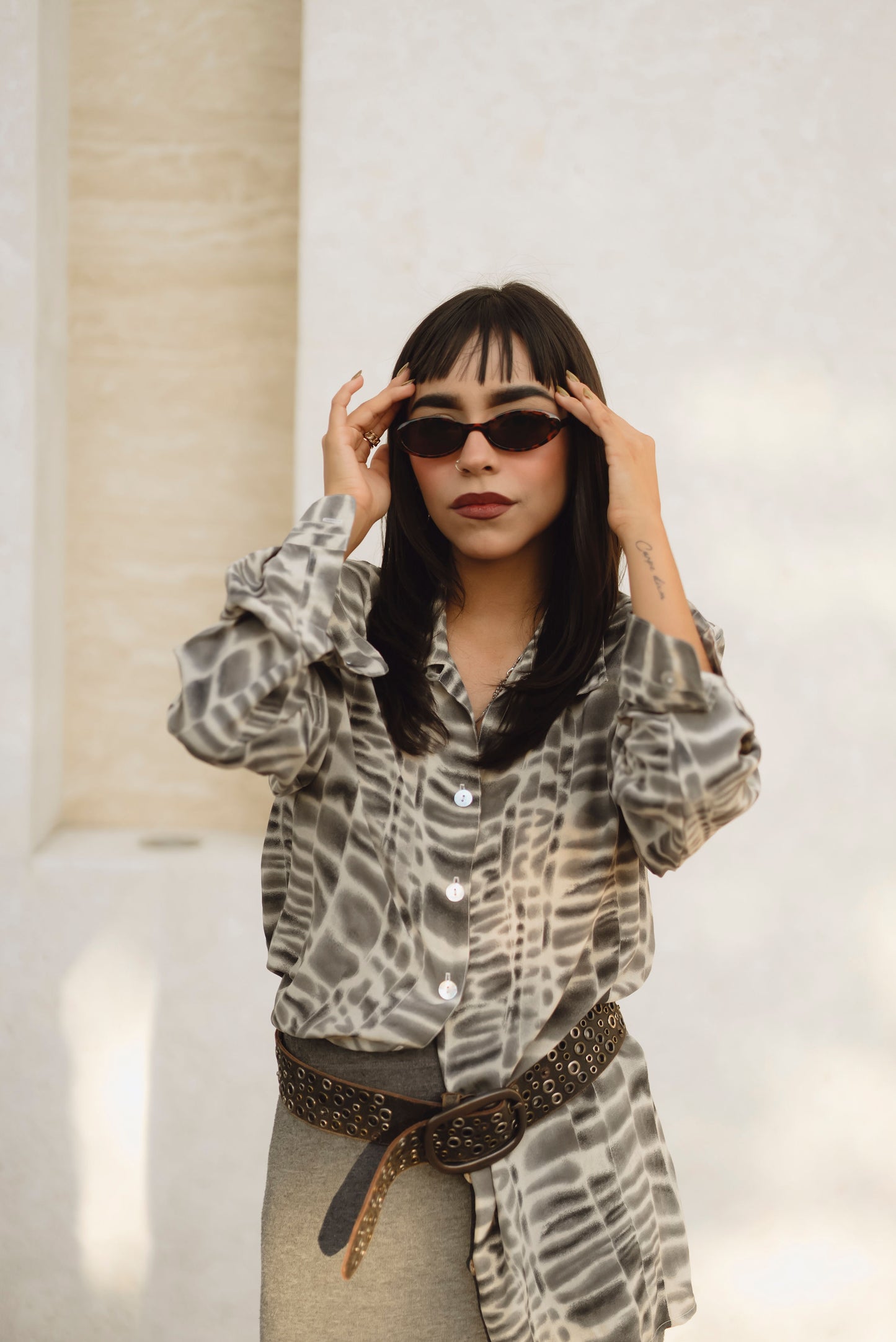 Camisa vintage animal print