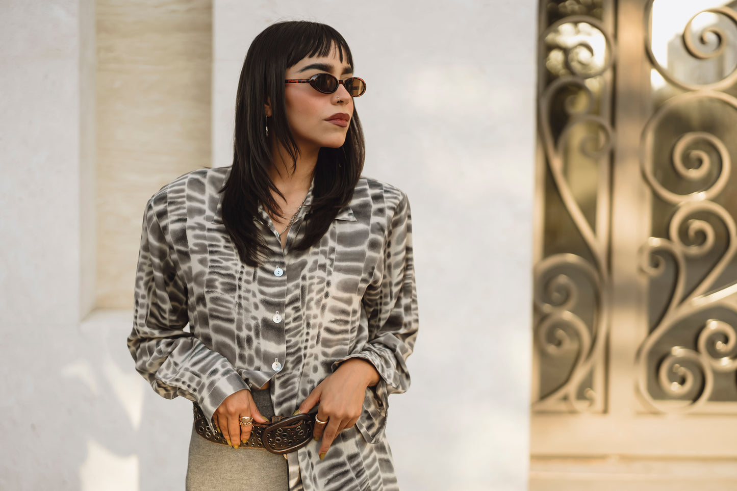 Camisa vintage animal print