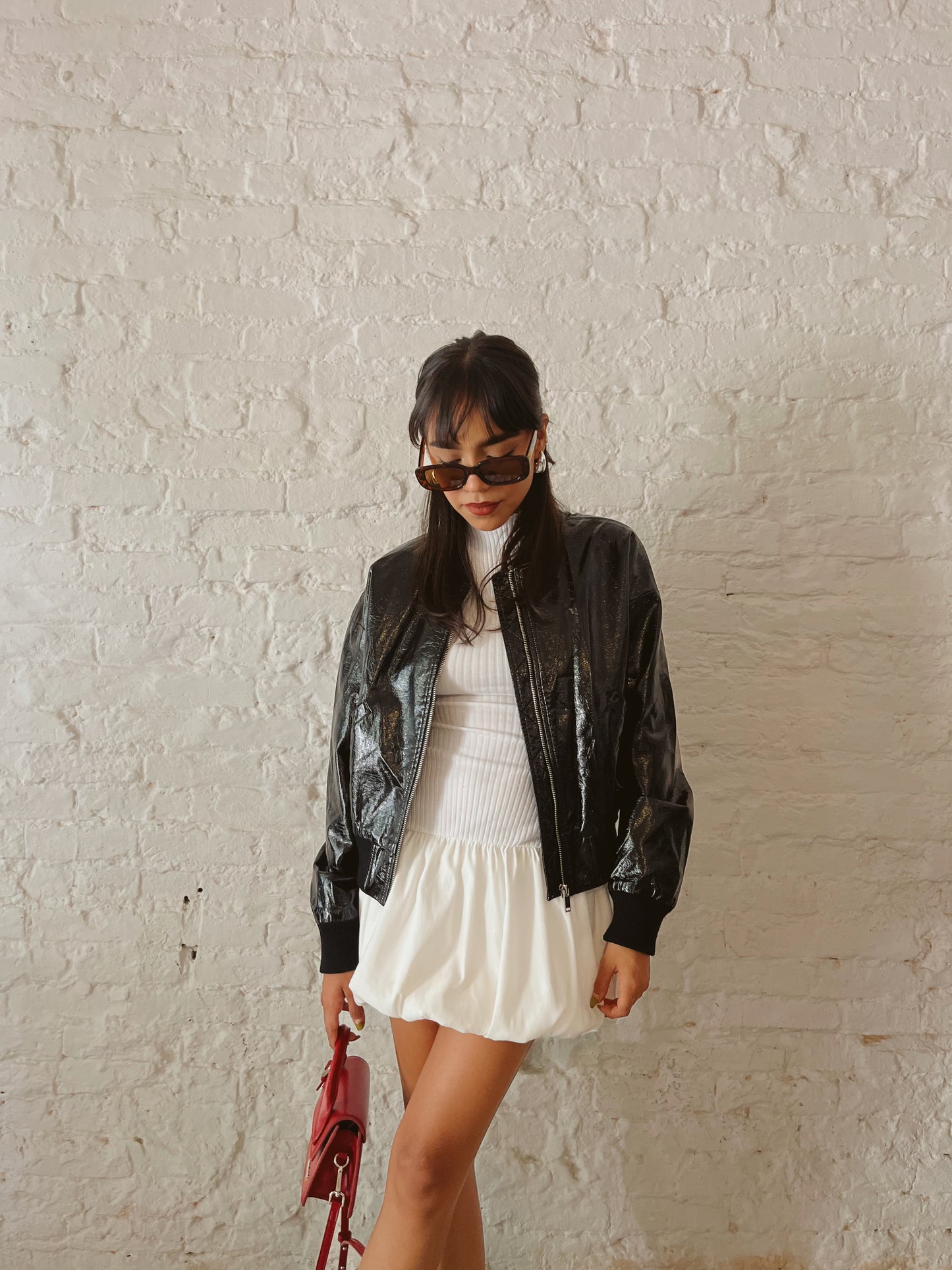 Jacket cropped negra