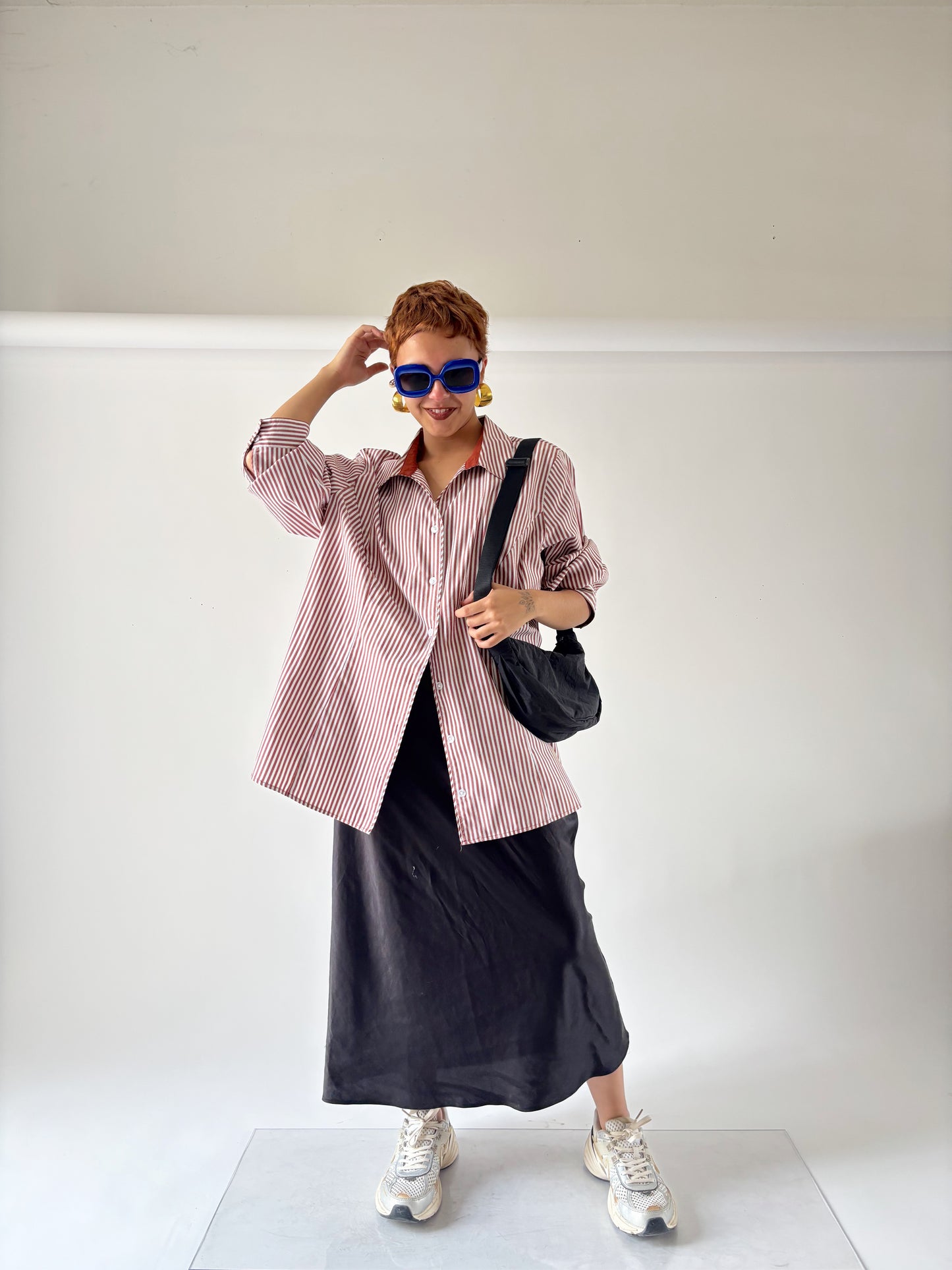 Maxi camisa de rayas