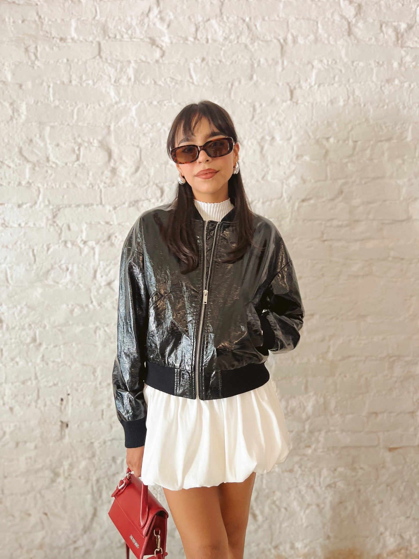 Jacket cropped negra
