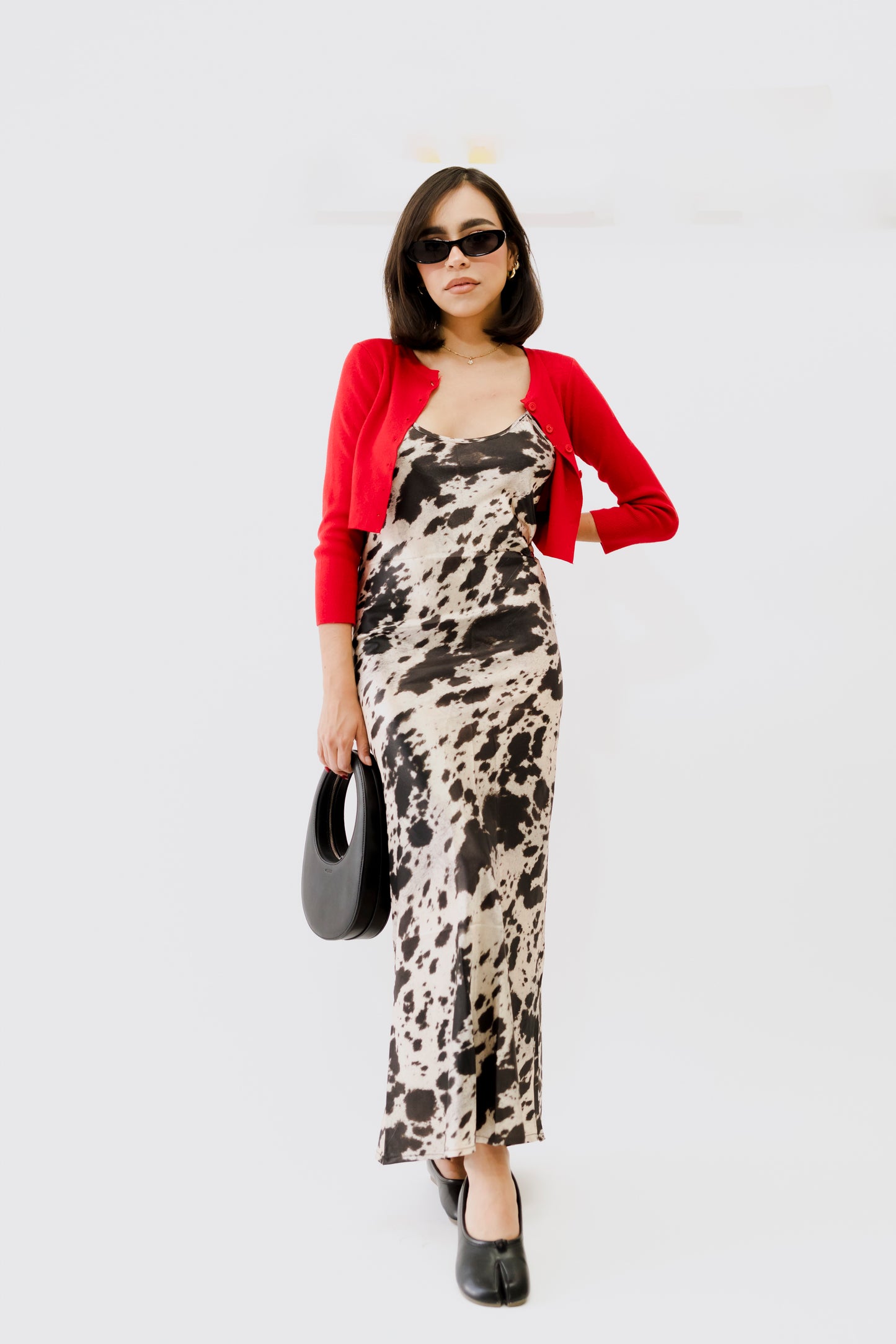 Vestido cow seda