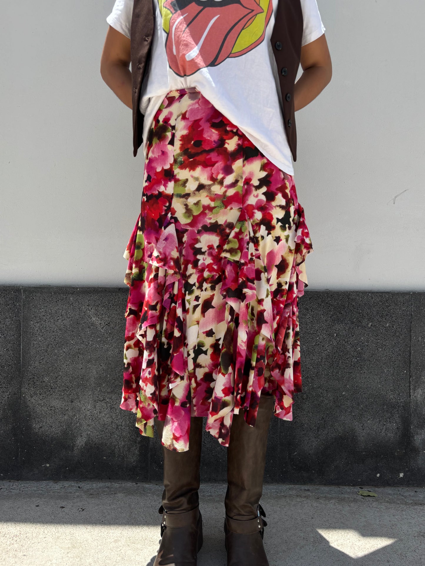 Maxi falda flores