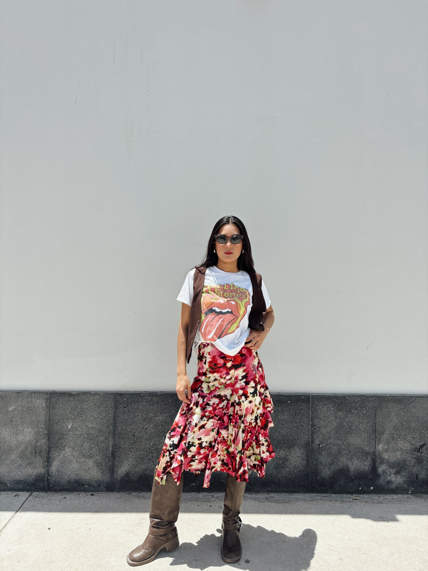 Maxi falda flores