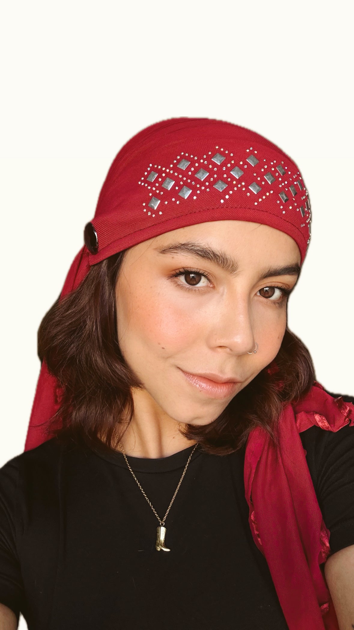 Turbante guinda