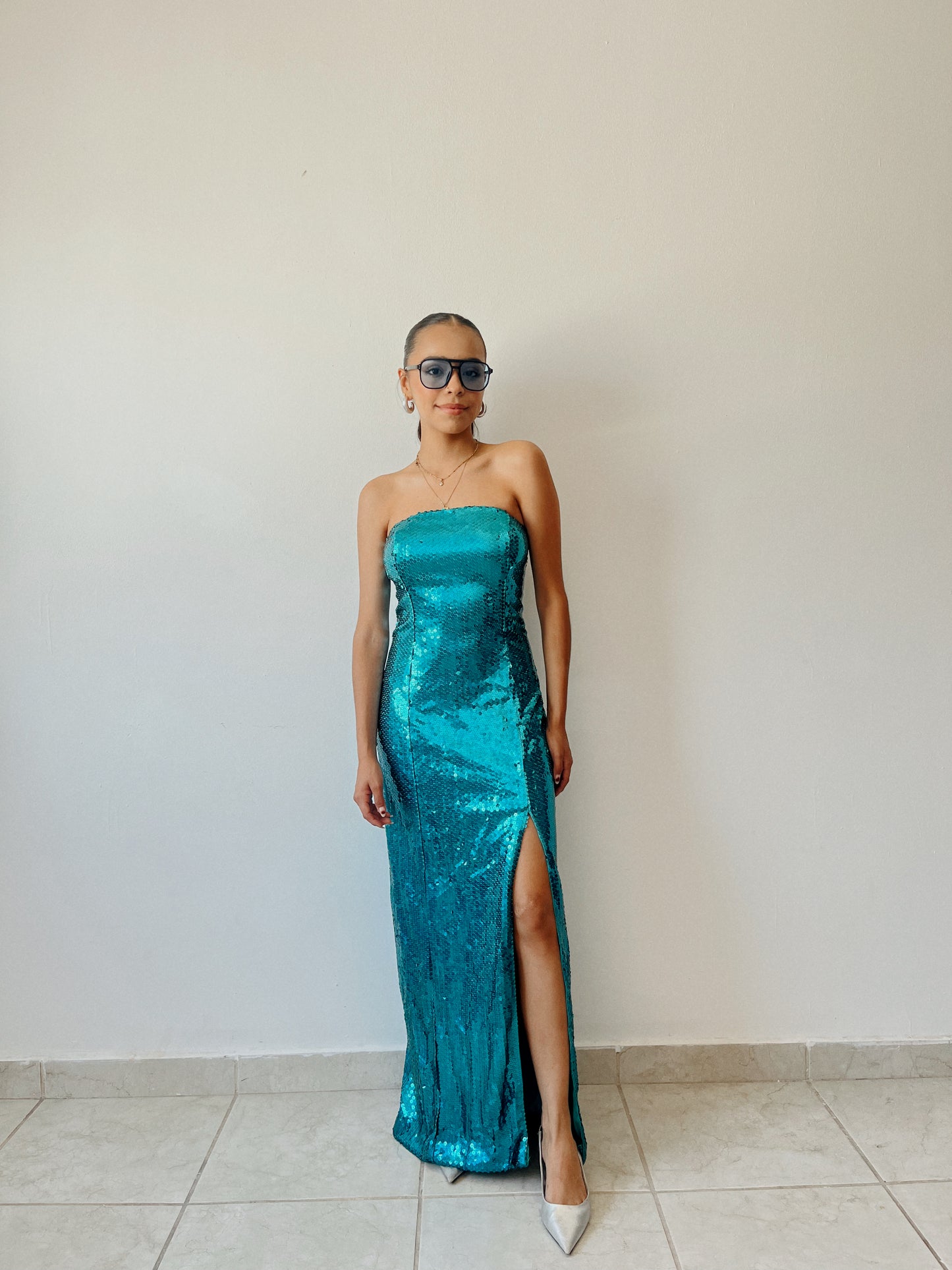 Vestido aqua