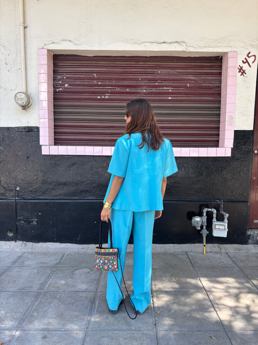 Set vintage blue