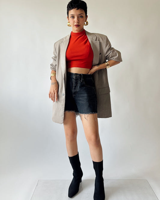 Blazer beige rayas