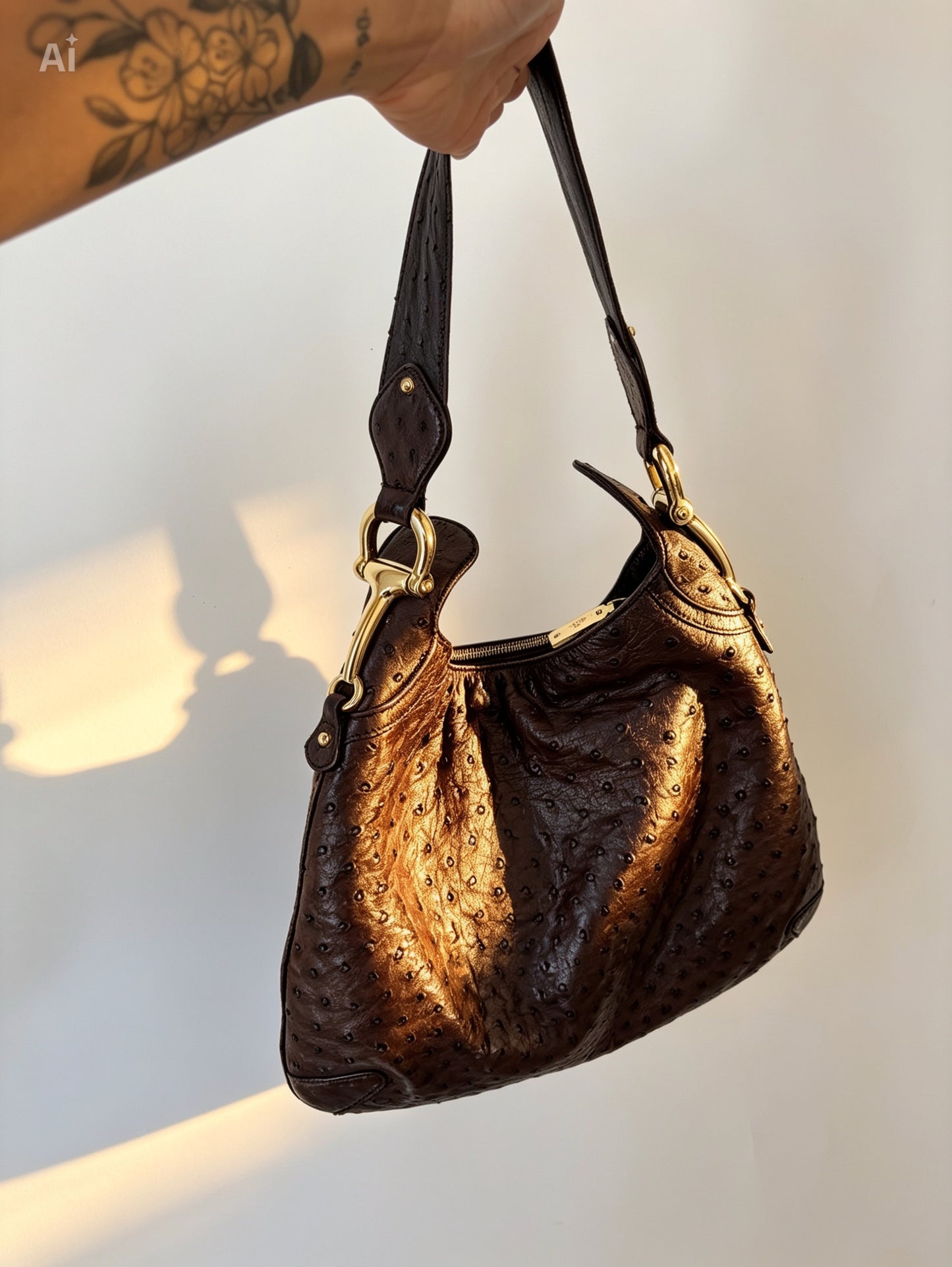 Bolso Jackie Vintage de Avestruz