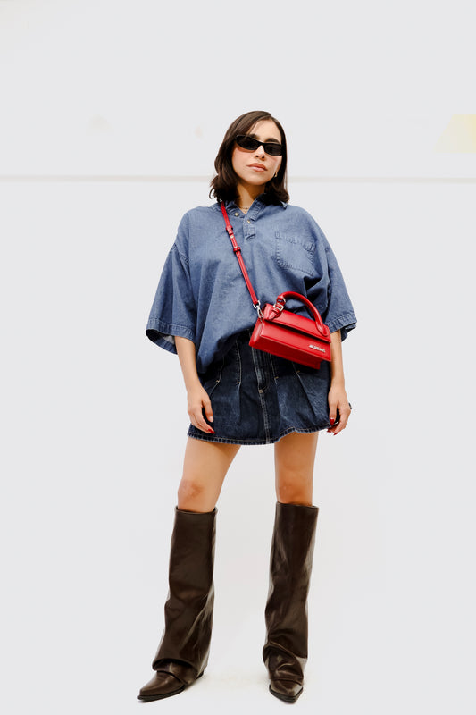 Camisa denim oscuro