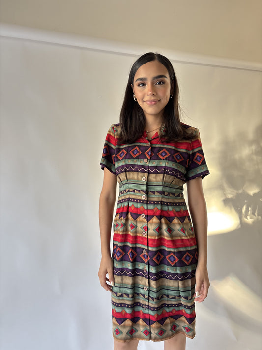 Vestido vintage print