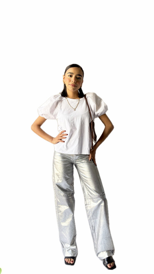 Pantalón metálico