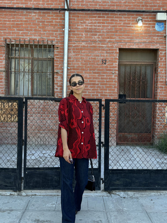 Maxi camisa de algodón