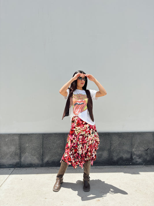 Maxi falda flores